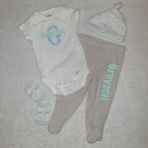 Gerber size 3-6 months GREYSON customized 5 piece outfit
